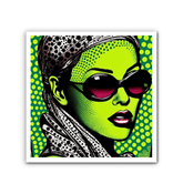 Stylish wrapped canvas with abstract ink design.